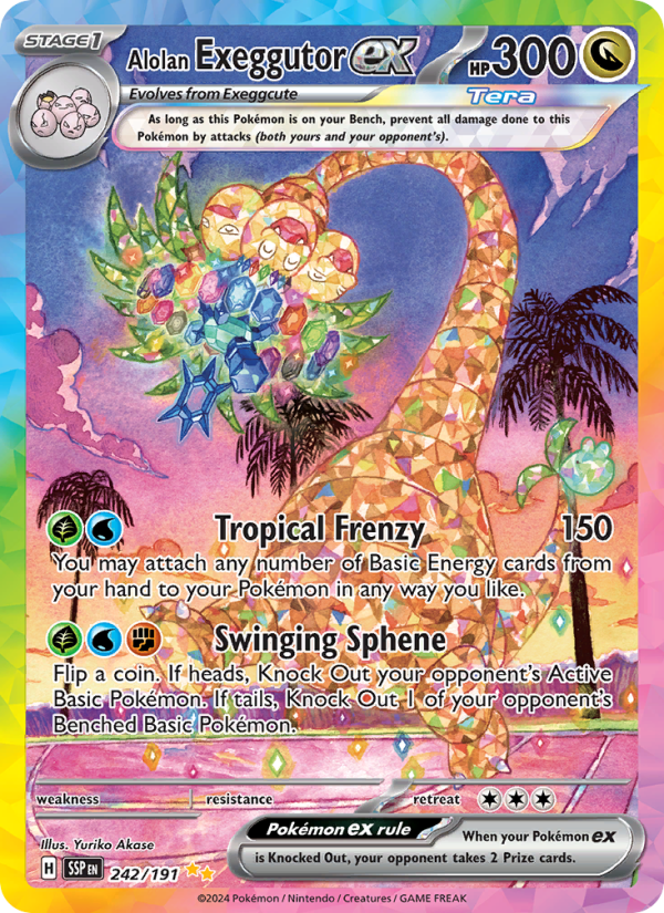 Alolan Exeggutor ex — Special illustration rare card from Surging Sparks