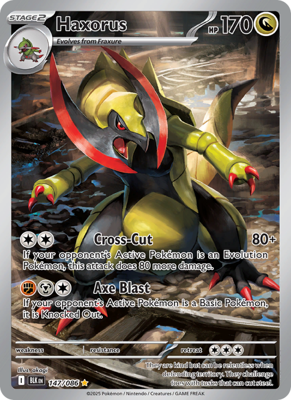 Haxorus — Illustration rare card from Black Bolt