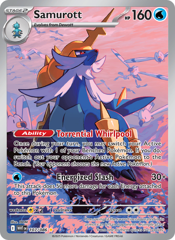 Samurott — Illustration rare card from White Flare