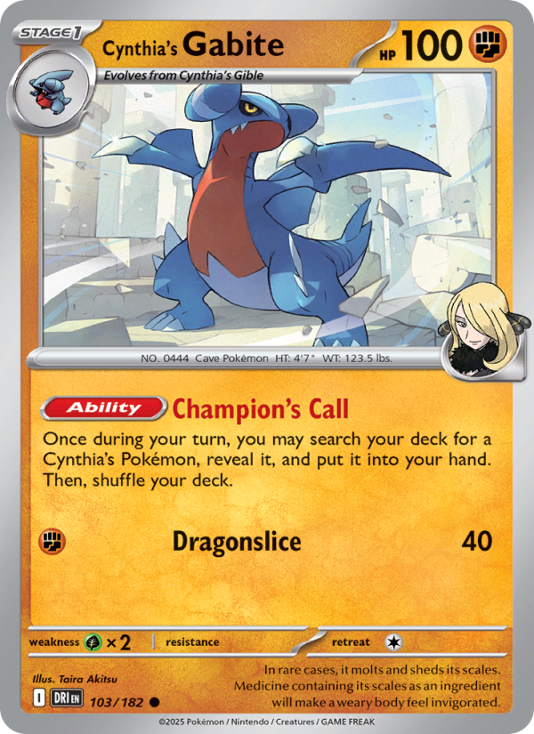Cynthia's Gabite from Destined Rivals