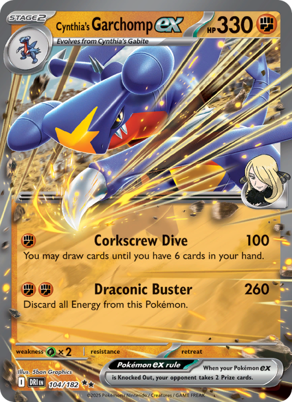 Cynthia's Garchomp ex from Destined Rivals