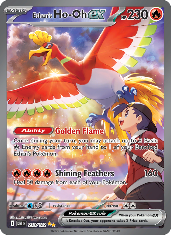 Ethan's Ho-Oh ex — Special illustration rare card from Destined Rivals