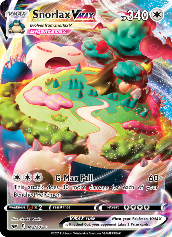 Snorlax VMAX — Holo Rare VMAX card from Sword & Shield