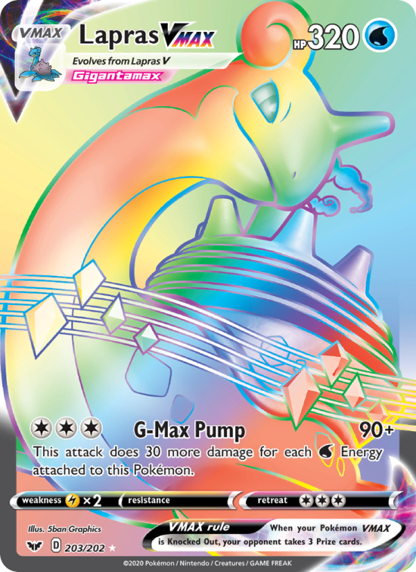 Lapras VMAX — Secret Rare card from Sword & Shield