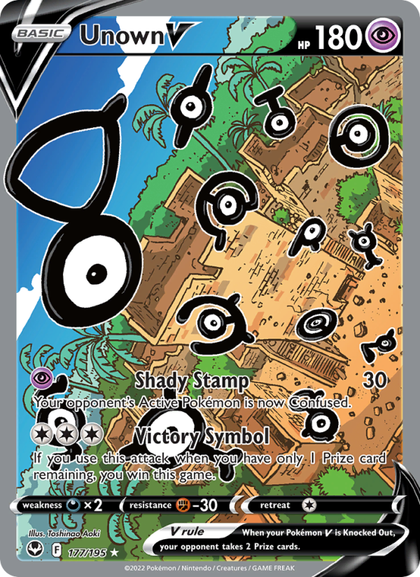 Unown V — Ultra Rare card from Silver Tempest