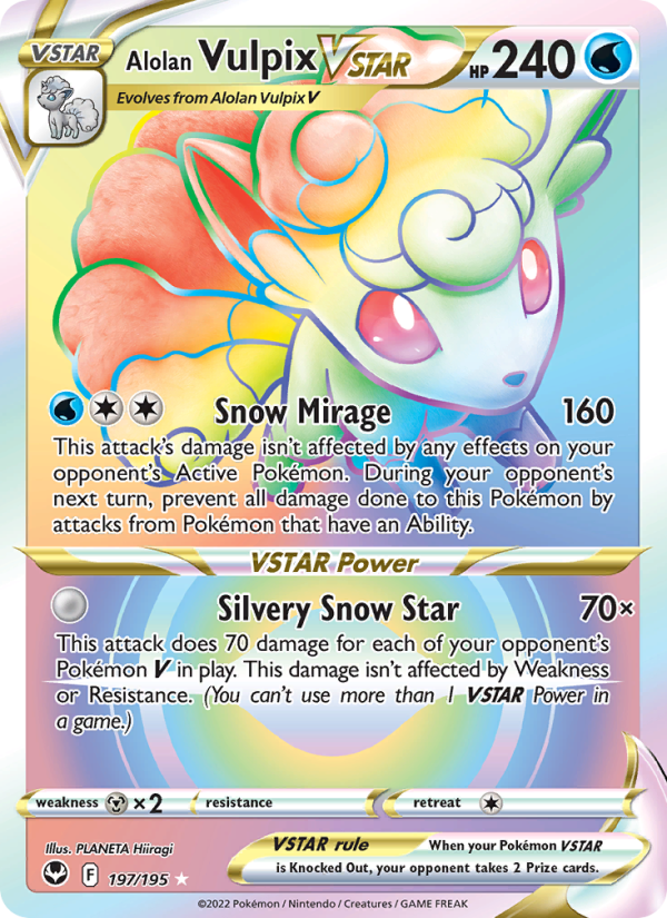 Alolan Vulpix VSTAR — Secret Rare card from Silver Tempest