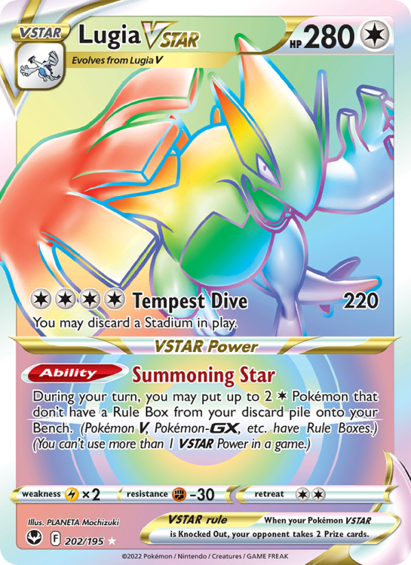 Lugia VSTAR — Secret Rare card from Silver Tempest
