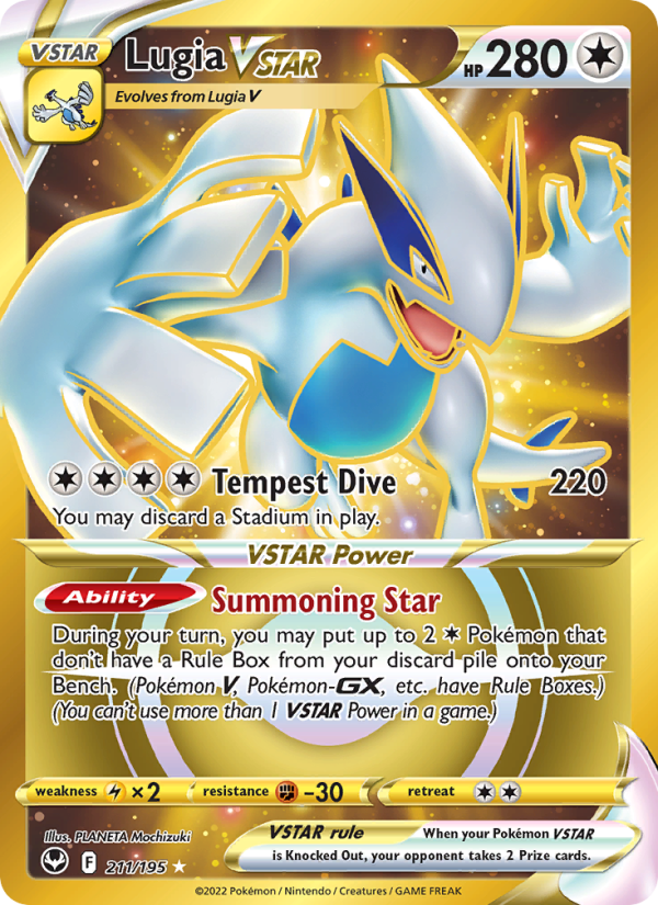 Lugia VSTAR — Secret Rare card from Silver Tempest