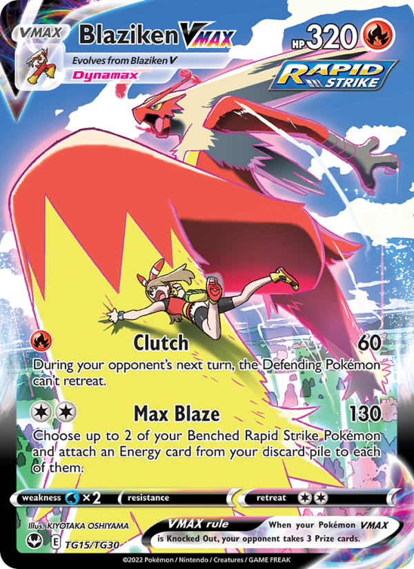 Blaziken VMAX — Holo Rare VMAX card from Silver Tempest