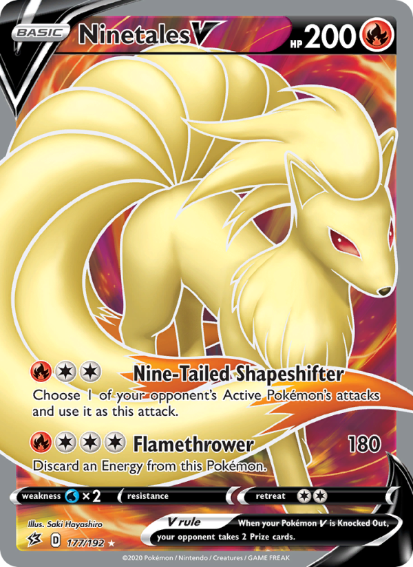 Ninetales V — Ultra Rare card from Rebel Clash