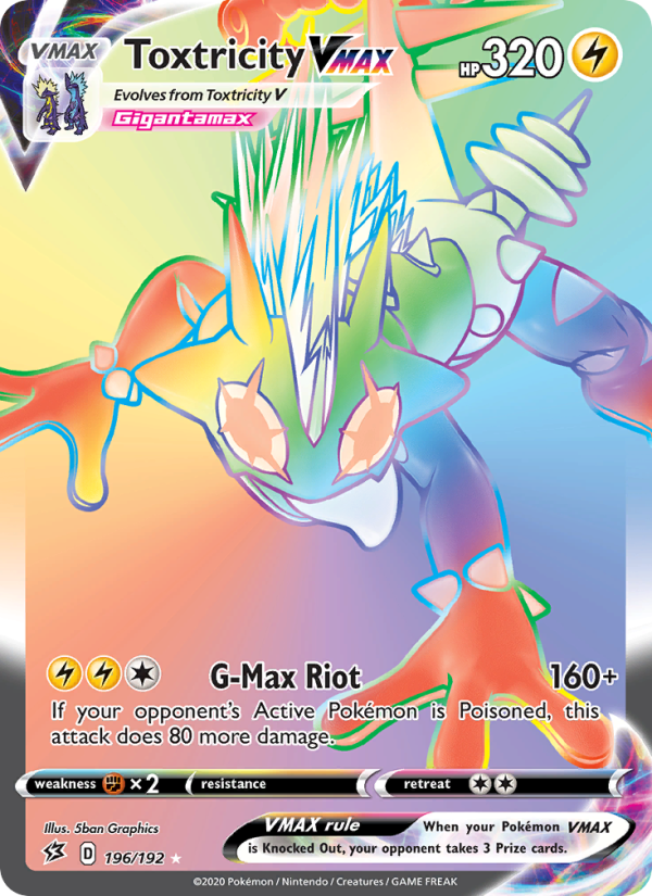 Toxtricity VMAX — Secret Rare card from Rebel Clash