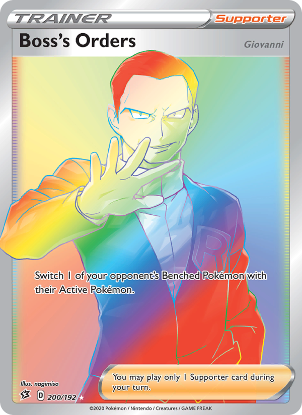 Boss's Orders (Giovanni) — Secret Rare card from Rebel Clash