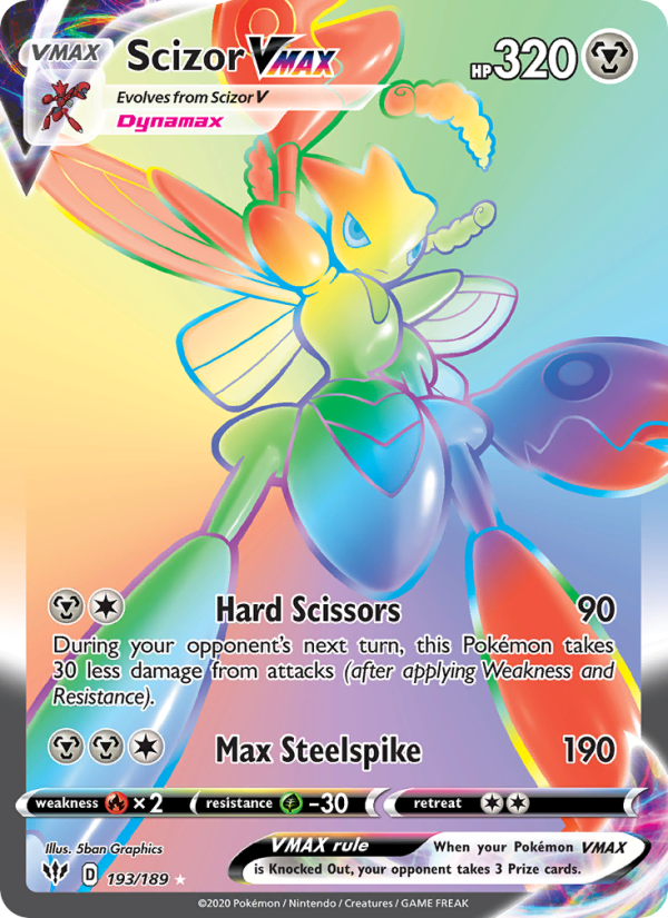 Scizor VMAX — Secret Rare card from Darkness Ablaze