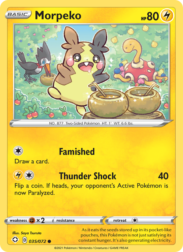 Morpeko — Common card from Shining Fates