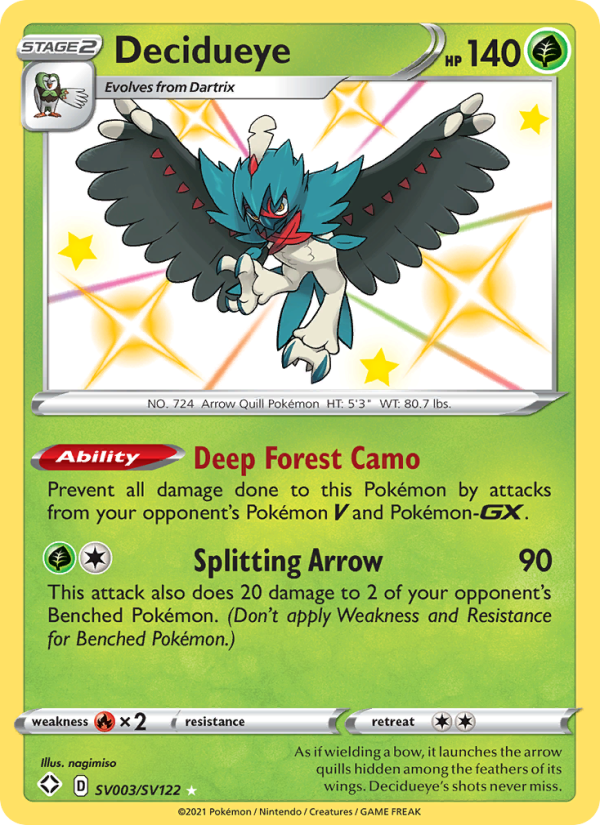 Decidueye from Shining Fates
