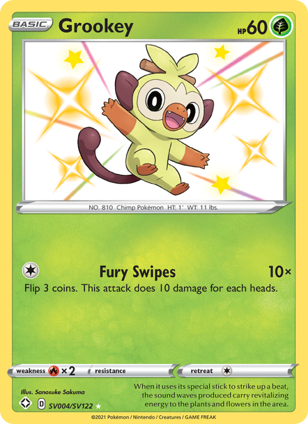 Grookey from Shining Fates