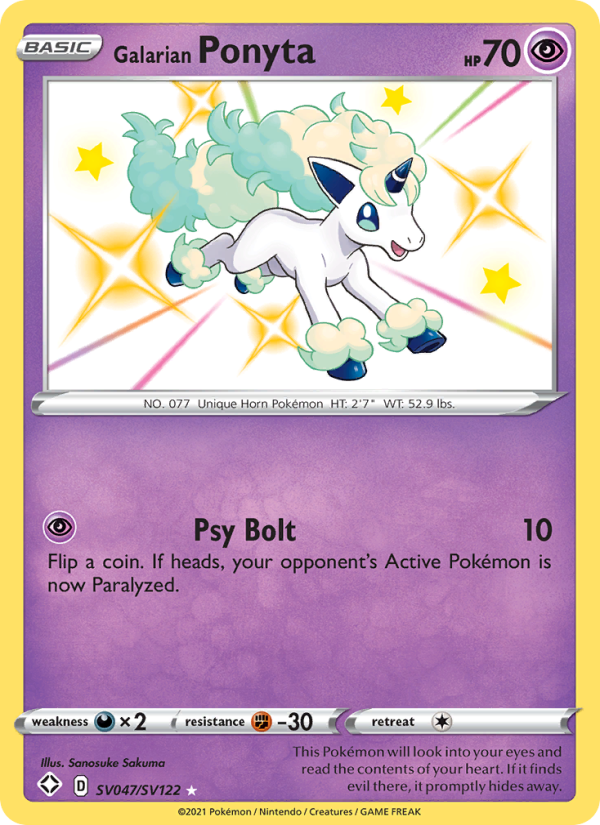 Galarian Ponyta from Shining Fates