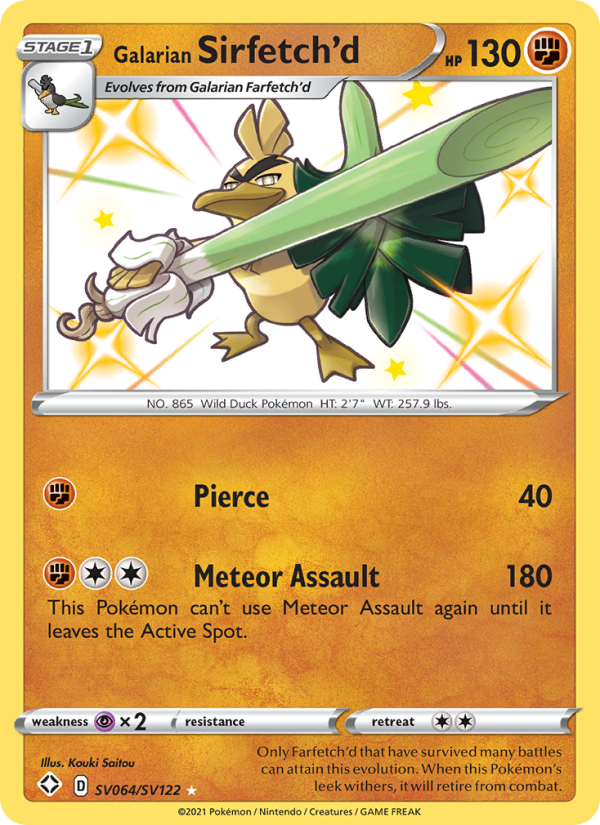 Galarian Sirfetch'd from Shining Fates