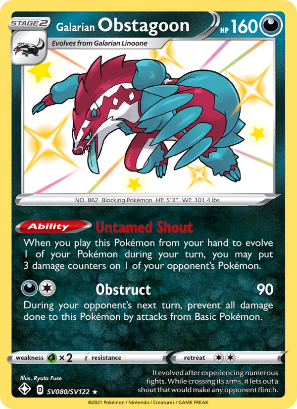Galarian Obstagoon from Shining Fates