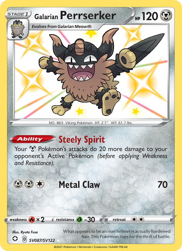 Galarian Perrserker from Shining Fates