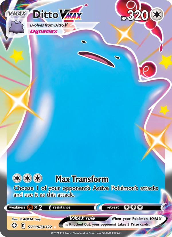 Ditto VMAX — Shiny rare VMAX card from Shining Fates