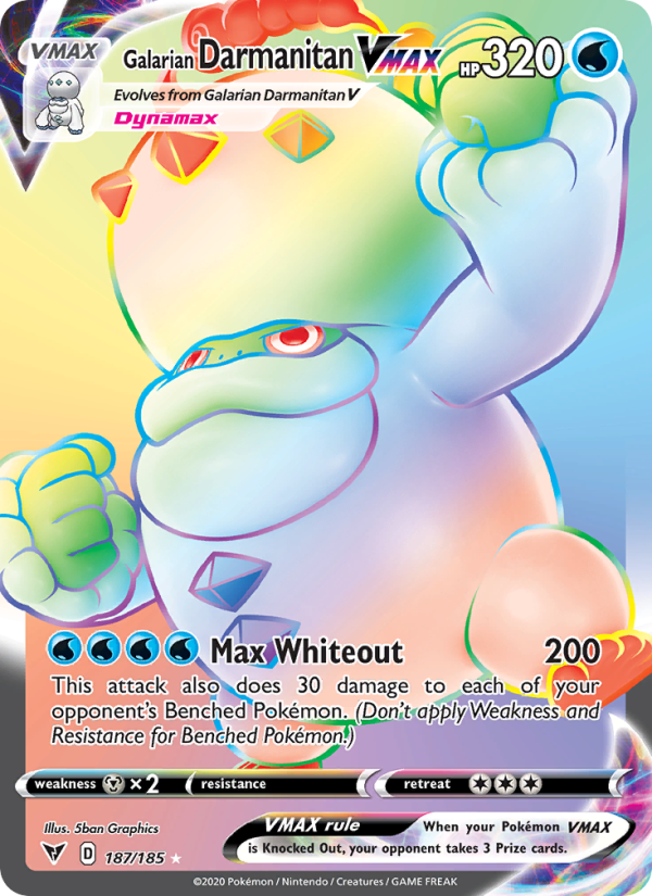 Galarian Darmanitan VMAX — Secret Rare card from Vivid Voltage