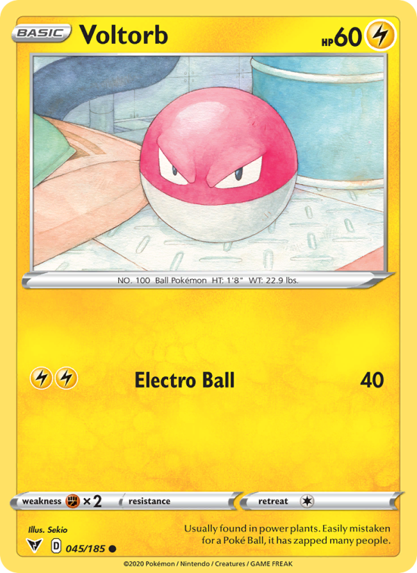 voltorb pokemon card value 2016 39/108 Reverse Holo Evolutions Near Mint This attack does 10 damage times the number of heads Voltorb - Shining Legends -