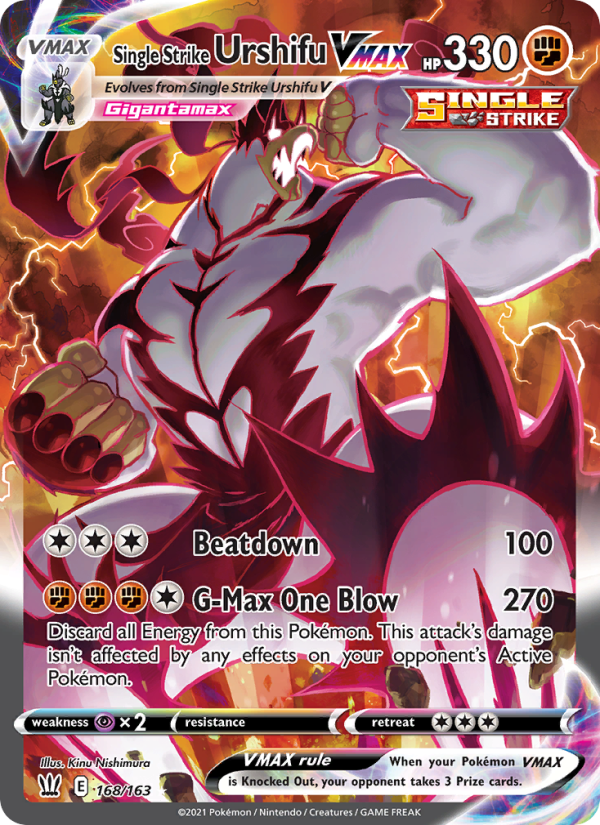 Single Strike Urshifu VMAX — Secret Rare card from Battle Styles