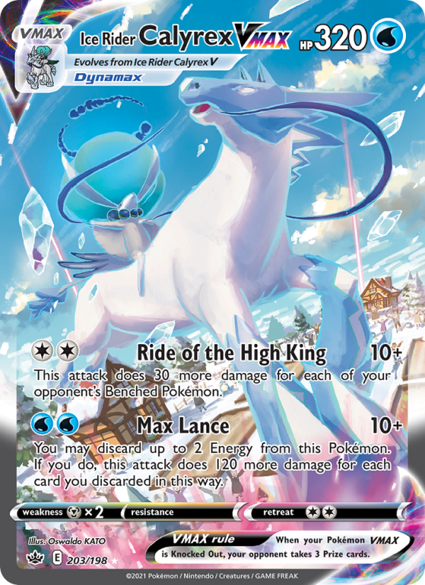 Ice Rider Calyrex VMAX — Secret Rare card from Chilling Reign