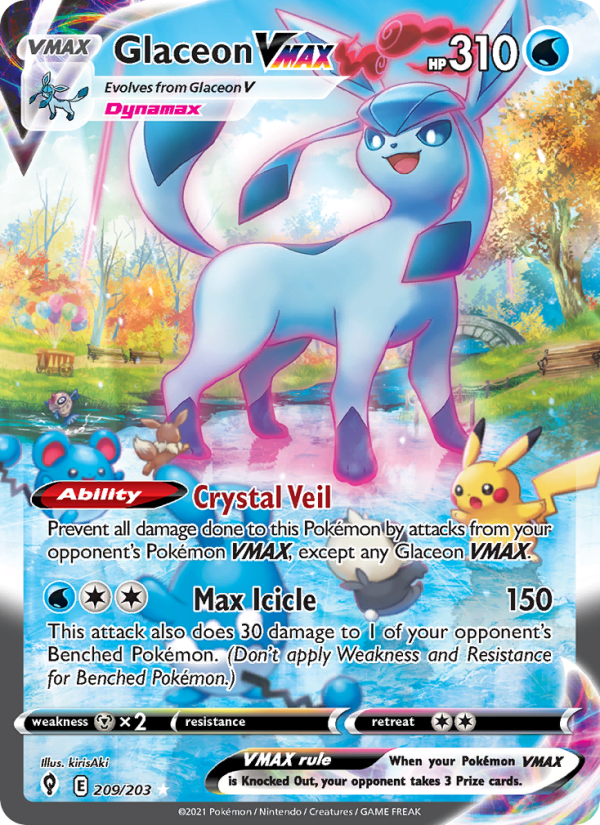 Glaceon VMAX — Secret Rare card from Evolving Skies