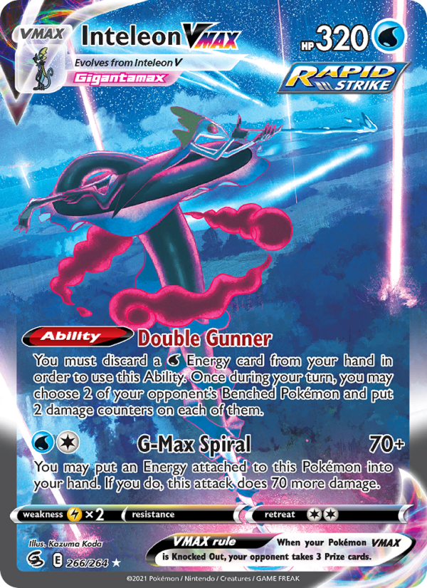 Inteleon VMAX — Secret Rare card from Fusion Strike