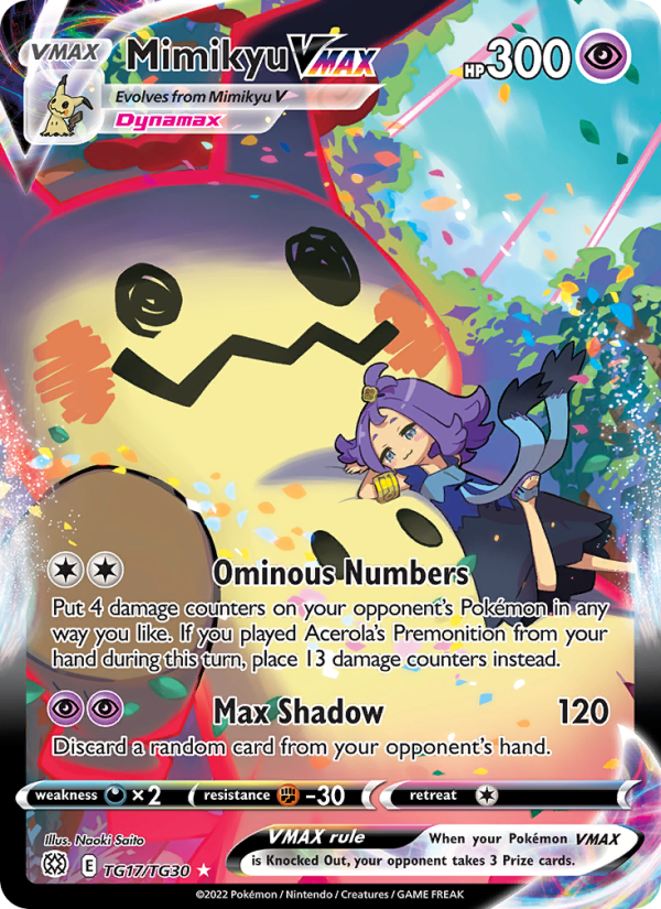 Mimikyu VMAX — Ultra Rare card from Brilliant Stars