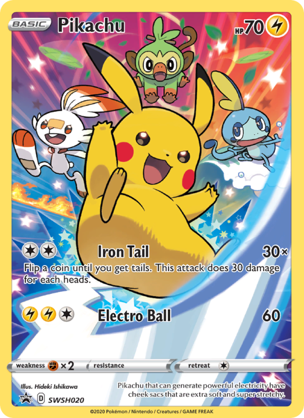 Pikachu — Promo card from SWSH Black Star Promos