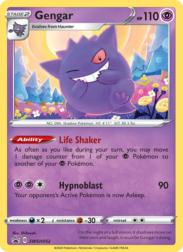 Gengar — Promo card from SWSH Black Star Promos