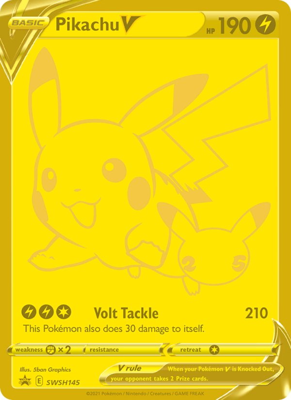 Pikachu V — Promo card from SWSH Black Star Promos