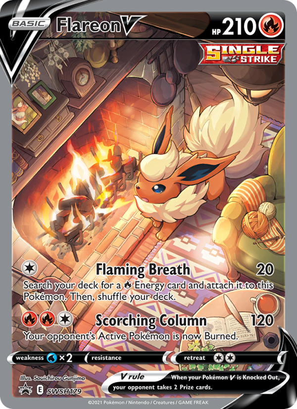 Flareon V — Promo card from SWSH Black Star Promos