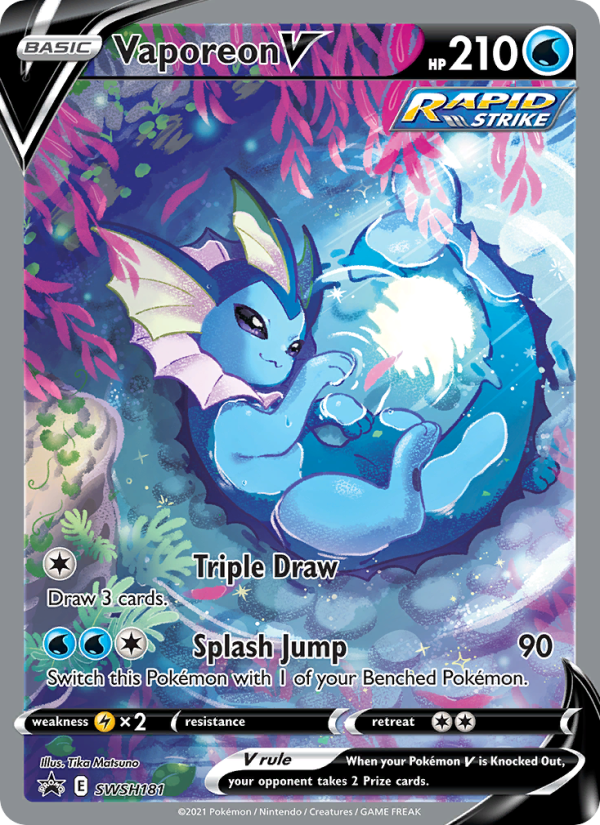 Vaporeon V — Promo card from SWSH Black Star Promos