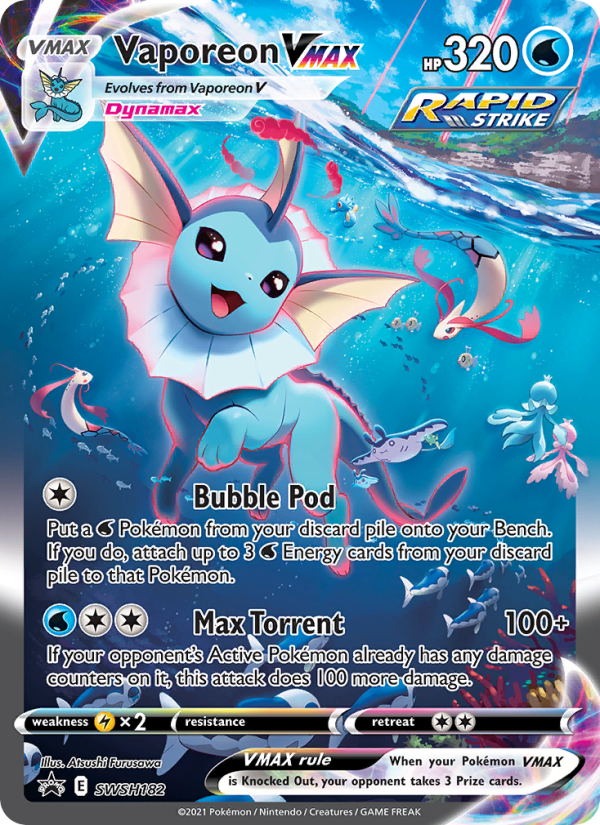 Vaporeon VMAX — Promo card from SWSH Black Star Promos