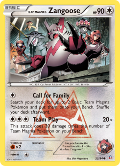 Zangoose da Equipe Magma