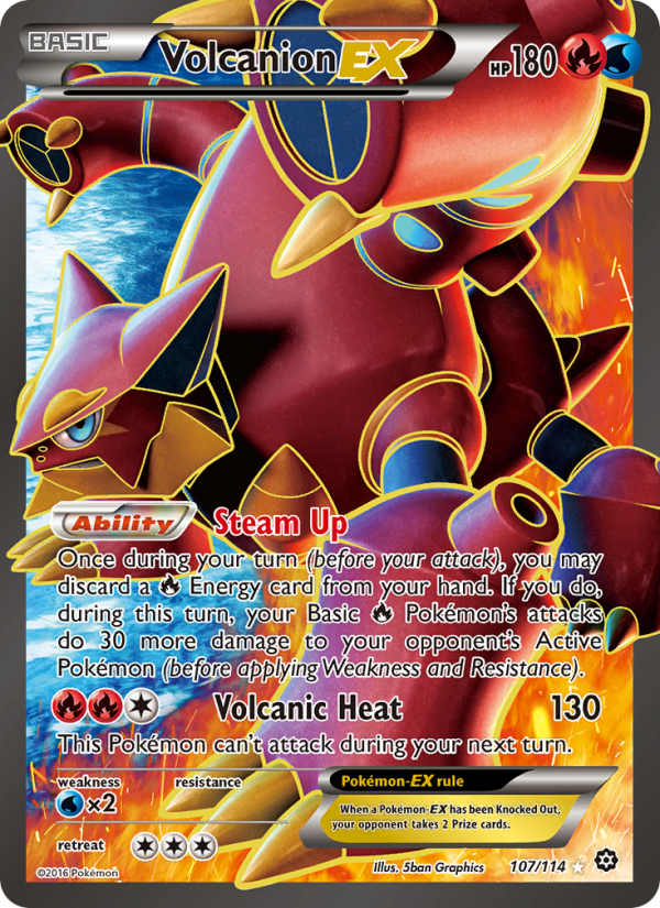 Volcanion EX — Ultra Rare card from Steam Siege