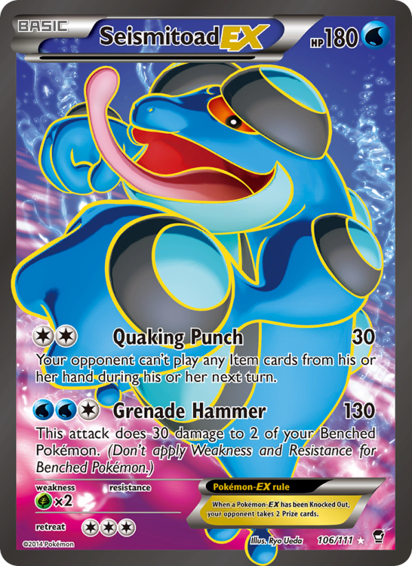 Seismitoad EX — Ultra Rare card from Furious Fists