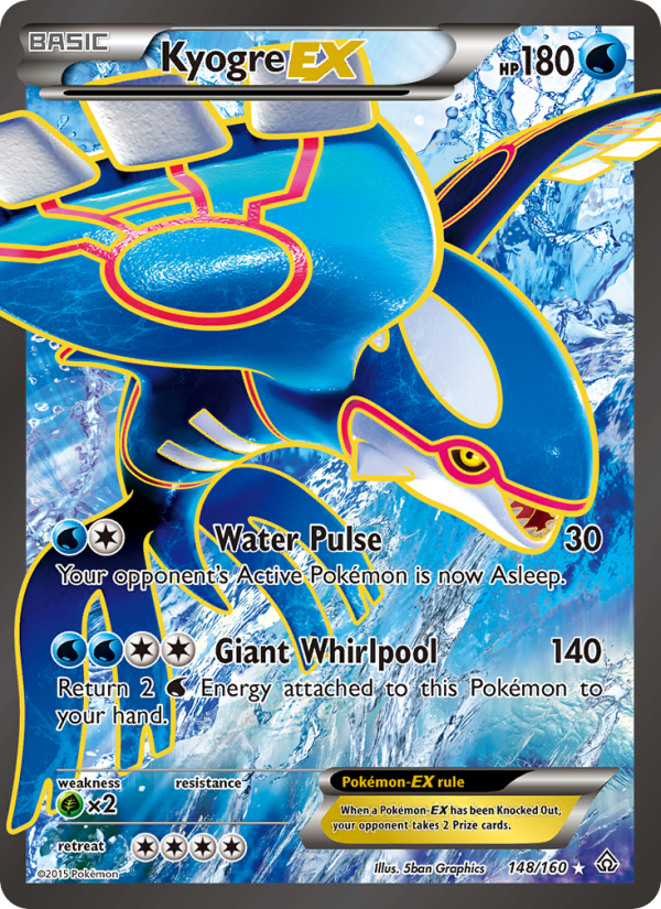 pokemon primal clash rare cards Kyogre EX 149/160 Full Art Ultra Primal Card your opponent takes 2 Prize cards. The Most Expensive Primal Clash