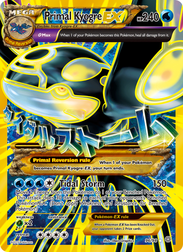 Primal Kyogre EX — Secret Rare card from Ancient Origins