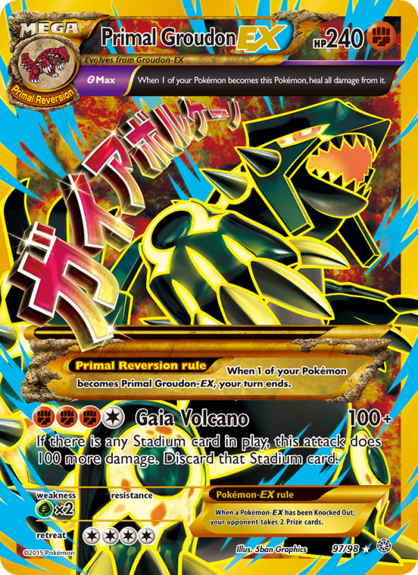 Primal Groudon EX — Secret Rare card from Ancient Origins
