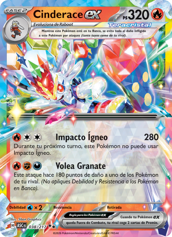 Cinderace ex from Héroes Ascendentes