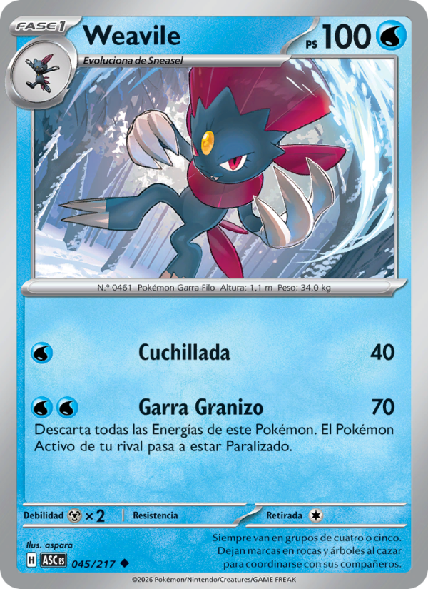 Weavile from Héroes Ascendentes