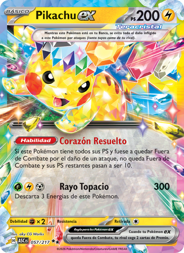 Pikachu ex from Héroes Ascendentes