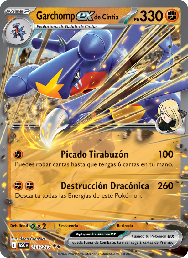 Garchomp ex de Cintia from Héroes Ascendentes