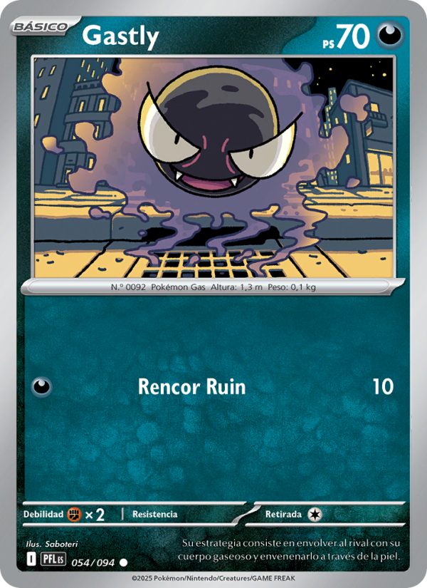 Gastly from Fuegos Fantasmales