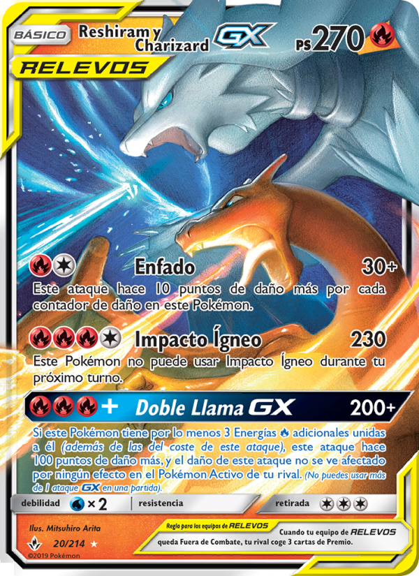Reshiram y Charizard GX